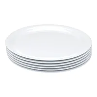 Assiette ronde en mélamine blanche pure de 9 pouces