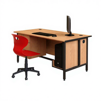 Bureaux d'ordinateur simples pour la maison, tables d'étude en bois avec chaises, designs en gros