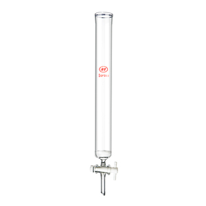 Pabrik Barang Pecah Belah Lab Kustom Tiongkok Kaca Boro Tinggi 3.3 Kolom Kromatografi Berdinding Tebal Stopcock PTFE - Product Image 5
