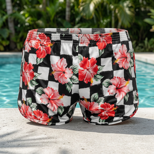 A 2484 Pantalones Cortos Deportivos para Hombre, Tejidos, con Cordón, de Lona, Ecológicos, con Estampado Digital, de Cintura Media - Product Image 3