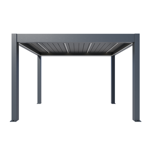 Kit <span class=keywords><strong>de</strong></span> système étanche <span class=keywords><strong>de</strong></span> support en aluminium incliné à deux poteaux sur pied pour gazebos pergola d'extérieur - Product Image 6