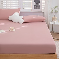 Ensemble de draps ajustés 3 pièces en polyester tricoté imprimé, écologique, imperméable, doux pour la peau, style américain, housse de lit, protège-matelas