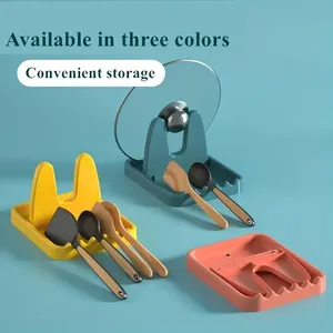 Support pliable pour ustensiles de cuisine, support vertical en plastique pour cuillères, idéal pour les louches, les fourchettes et les couvercles - Product Image 6