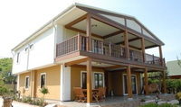 Villa de luxe modulaire préfabriquée en acier léger avec design 3D gratuit, maison de vacances extérieure avec garantie de 2 ans