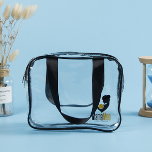 Large Capacity Waterproof clear Pvc Travel <strong>Stuff</strong> Zipper Bag Set No logo Plain Transparent Pvc Pouch - Product Image 4