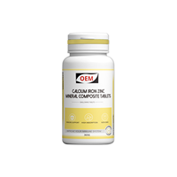 Comprimés minéraux composites à haute absorption de calcium, fer et zinc, complément nutritionnel quotidien pour tous les âges
