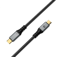 Kabel Pengisian Daya Ponsel VCOM 2 Meter 240W USB4 Aksesoris Ponsel Sinkronisasi Data 20Gbps Kabel Video USB Tipe C 5K 60Hz