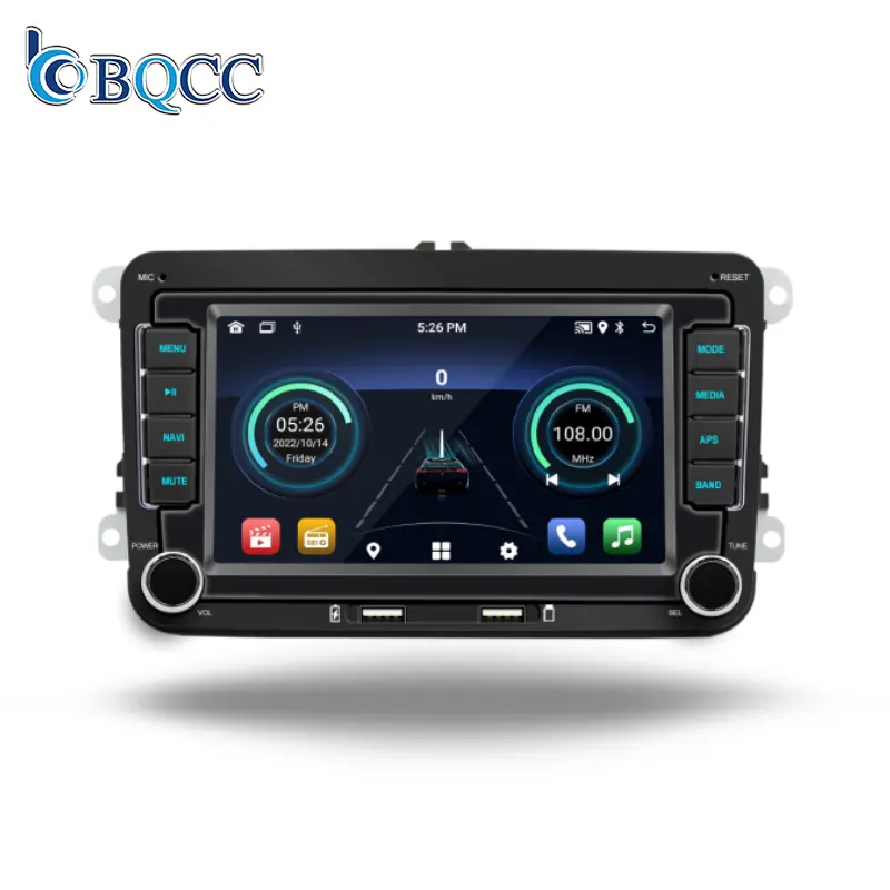 BQCC DAB 카플레이 라디오 스테레오 7 인치 자동 라디오 1 + 16GB/1 + 32GB/2 + 32GB GPS 와이파이 2USB 폭스바겐/폭스바겐/폴로/파사트/좌석/톨레드