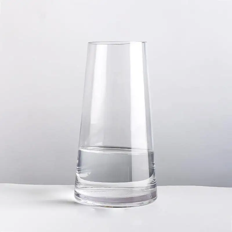 Neue Art Einzigartige Glas vasen Hochzeit Herzstück Glas blumenvase Hohe reversible klare Kristall vase