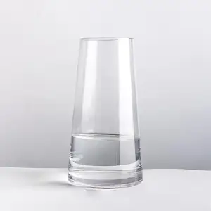 Nuovo tipo vasi di vetro unici centrotavola di nozze vaso di fiori di vetro alto reversibile vaso di cristallo trasparente