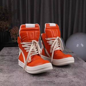 2026 Top Men's Shoes High Top Women's Shoes Black Designer Luxury Leather Thick Sole Casual Flats Retro shoes - Product Image 5