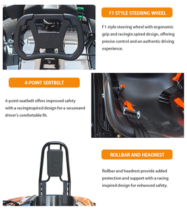 Ngoài trời trò chơi đua xe tốc độ cao 80 km/h 200cc 4 đột quỵ gas Powered <span class=keywords><strong>Go</strong></span> Kart người lớn Kart giỏ hàng để bán - Product Image 2