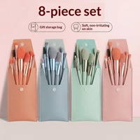 Ensemble de pinceaux de maquillage best-seller, 8 pièces, fibres synthétiques couleur Morandi, pinceaux pour les yeux, les détails et le surlignage