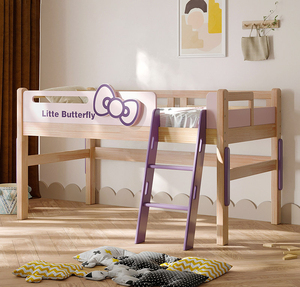Letto a Castello Doppio Multifunzionale Salvaspazio e Resistente per Camere <span class=keywords><strong>da</strong></span> Letto Femminili, Arredamento in Legno - Product Image 2