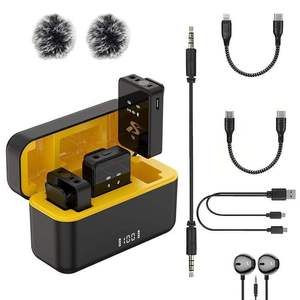 ไมโครโฟนไร้สายแบบหนีบปกเสื้อ Professional SX12 Mini 2.4ghz พกพาสะดวก สำหรับไลฟ์สด ใช้ได้กับ Youtube และ iPhone - Product Image 1