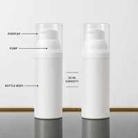 Flacon de voyage en plastique sans air, distributeur de lotion portable à pression, flacon échantillon réutilisable pour produits de soin de la peau