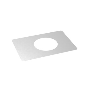 Placa de refuerzo para manija de puerta de acero inoxidable, para puertas de armario, diseño minimalista, instalación atornillada - Product Image 1