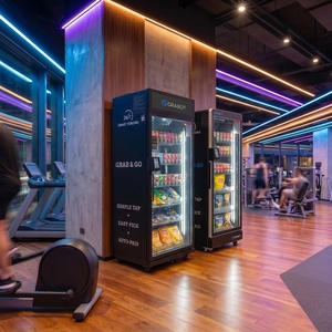 Distributeur automatique personnalisé pour aliments, boissons, snacks, sodas, vente automatique, reconnaissance par vision IA, suivi en temps réel - Product Image 1