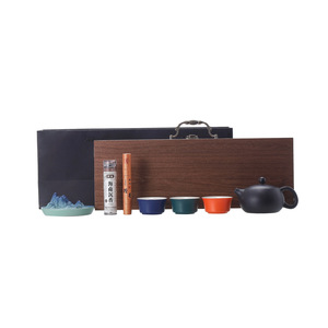 Coffret Cadeau Service à Thé Musée du Palais – Théière, Tasses et Plateau en Céramique – Style Chinois Classique – Souvenir Culturel pour Cadeaux d'Affaires - Product Image 5