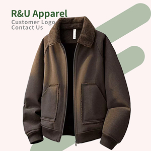 Chaqueta de Forro Polar para <span class=keywords><strong>Hombre</strong></span>, Chaqueta <span class=keywords><strong>Columbia</strong></span> Negra y Marrón para Invierno, Chaqueta de Piloto - Product Image 1