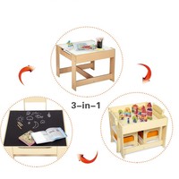 Table d'activités pour enfants 3 en 1 Table et chaise pour tout-petits Tables de table détachables double face pour enfants