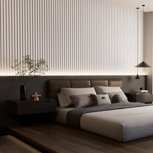 Vente flash - <span class=keywords><strong>Panneau</strong></span> <span class=keywords><strong>mural</strong></span> rainuré en WPC de luxe au design moderne <span class=keywords><strong>pour</strong></span> la décoration murale de fond de télévision - Product Image 2