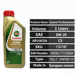 รับประกันคุณภาพ น้ำมันเครื่องสังเคราะห์แท้ SP 5W20 C5 รุ่นยุโรป 1 ลิตร 15D18F 4008177159084 สำหรับ <span class=keywords><strong>Castrol</strong></span> EDGE - Product Image 6