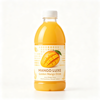 Étiquettes pour bouteilles de jus de mangue, fournies par l'usine Haoxuan, autocollants imprimés imperméables pour la décoration de bouteilles de jus premium