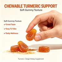 Gummies au curcuma et au gingembre très vendues, antioxydant, soutien immunitaire, complément alimentaire, 60 unités, durée de conservation de 24 mois