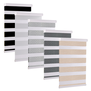 Tấm Pin Năng Lượng Mặt Trời Chạy Bằng Động Cơ Điện Chất Lượng Cao Bằng Vải Ngựa Vằn Con Lăn Rèm Ngựa Vằn Vận Hành Động Cơ AOK Cho Cửa Sổ - Product Image 1