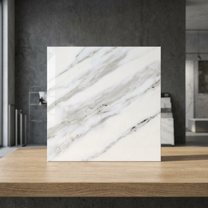 Azulejos de Porcelana Pulida Calacatta Classic de 600x600 mm, Aspecto de Mármol Brillante, para Pisos Interiores de Cerámica - Product Image 2