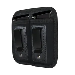 Universele dubbele magazijnhouder voor 9mm, .40, .45, .380, .357, IWB magazijnholster verborgen draagmogelijkheid voor dubbel kolvenmagazijn voor G19/<span class=keywords><strong>1911</strong></span>/<span class=keywords><strong>S</strong></span>&<span class=keywords><strong>W</strong></span> M&P - Product Image 2