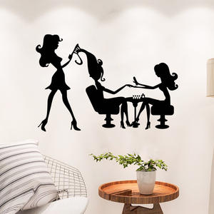 Vinilos Decorativos <span class=keywords><strong>de</strong></span> Pared con Silueta Negra <span class=keywords><strong>de</strong></span> Chica Hermosa, para Peluquería, Salón <span class=keywords><strong>de</strong></span> Belleza, Decoración <span class=keywords><strong>de</strong></span> Sala <span class=keywords><strong>de</strong></span> Estar - Product Image 2
