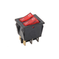 Red Illuminated Light Button, Wiring Diagram, Rocker Switch