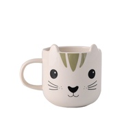 Tasse à café en céramique avec poignée en forme d'animal mignon, résistante aux hautes températures, logo personnalisé, mug de couple, dessin animé