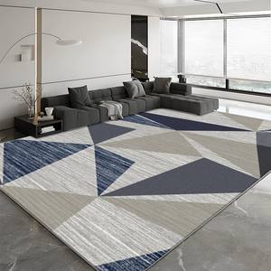 พรมปูพื้นทรงเรขาคณิตสไตล์นอร์ดิกสมัยใหม่ รูปทรงสี่เหลี่ยมผืนผ้า กันคราบสกปรก ผลิตจากกำมะหยี่คริสตัล เหมาะสำหรับห้องนั่งเล่นและห้องนอน รุ่น H-025-36 - Product Image 1
