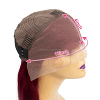 Perruque Clj en Cheveux Vierges avec Dentelle Transparente pour Femme # Perruques Body Wave 99J 13X4 12A Vietnam pour femmes