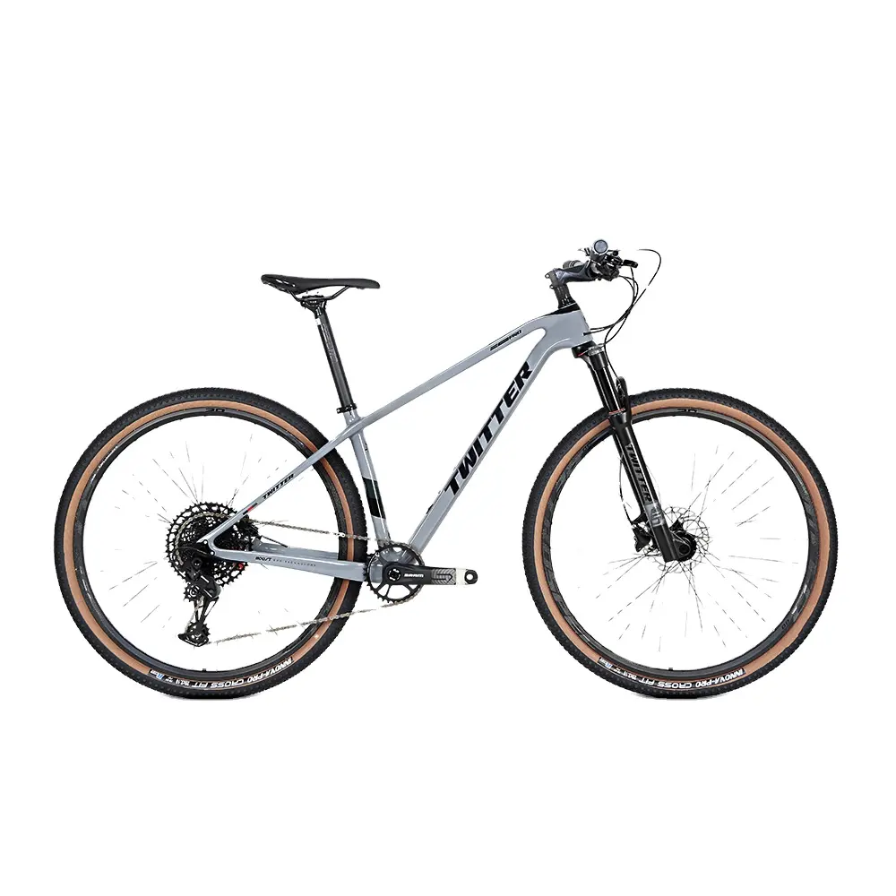 JETSHARK 15/17/19 inches Front rear mechanical double disc brakes 12 speeds carbon fiber mountain bike