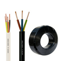 Cables Eléctricos de Cobre Trenzado de 2 Hilos, Clase 1, 300/500V H05VV-U, 450/750V H07VV-U, BVV, con Aislamiento de PVC para Construcción