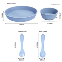 Ensemble de bols en silicone pour enfants avec ventouse puissante, design minimaliste, vaisselle pour repas d'enfants