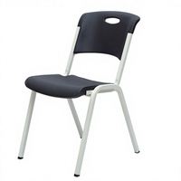 Chaise de formation empilable en plastique avec base à patins, chaise de bureau ergonomique pour salle de classe