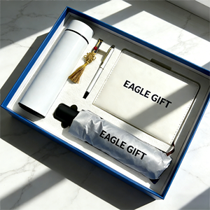 Set de Regalo Personalizado de Lujo para Empresas: Bolígrafo, Cuaderno, USB, Paraguas y Taza Aislada de Acero Inoxidable - Product Image 2