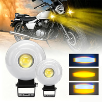 Focos LED JHS con Diseño de Medusa, Blancos y Amarillos con RGB, Faros Delanteros Impermeables y Luces Antiniebla para Motocicletas y Automóviles