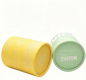 Custom Food-Grade Kraft <b>Paper</b> Cylinder with Window Coffee Beans Tea Can Box Packaging Tube - Product Image 2