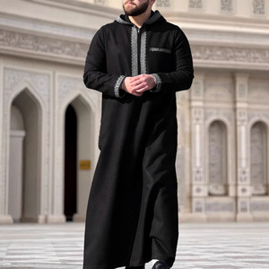 Nouvelle Tunique Islamique pour Hommes Musulmans, Robe Classique à Manches Longues avec Broderie, Style Ethnique Arabe, Robe Formelle Casual pour Hommes, Robe <span class=keywords><strong>de</strong></span> <span class=keywords><strong>Prière</strong></span> - Product Image 3
