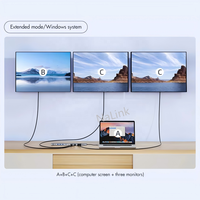 Docking Station Hub Type-C 13-in-1 dengan 2.0 DP USB 3.0 SD RJ45 PD Audio 3.5mm Gigabit LAN-Aluminium Alloy-Tersedia