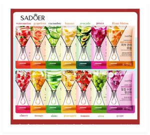 Mascarilla Facial Humectante y Calmante Natural Orgánica SADOER, Reparadora de Piel Áspera y Agrietada, Equilibrio de Grasa, Mascarilla de Frutas y Plantas para Mujer - Product Image 3