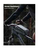 Sac de cadre de vélo étanche - [Fermeture éclair rapide] Sac de téléphone pour vélo avec capacité de 1,6 L, sac de tube supérieur de vélo, support de téléphone pour vélo