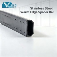 Usunk 2026 Barre d'espacement en acier inoxydable PP à bord chaud 14,5 mm pliable, faible conductivité thermique 0,38 W/mK pour fenêtres à double vitrage