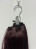 Pochette à fermeture éclair étroite personnalisée emballage anti-poussière pour extensions de cheveux sacs de rangement pour perruque de cheveux en plastique PVC non tissé avec cintre